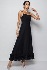 Tavae Black A-line Maxi Dress