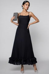 Tavae Black A-line Maxi Dress