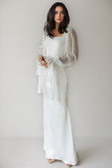 Dlasa Square Neck Lantern Sleeve Midi Dress