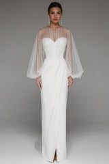 Kalia Sheath Pearl Maxi Dress-White