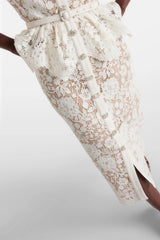 Quin Lace Rhinestone Bottom Midi Dress