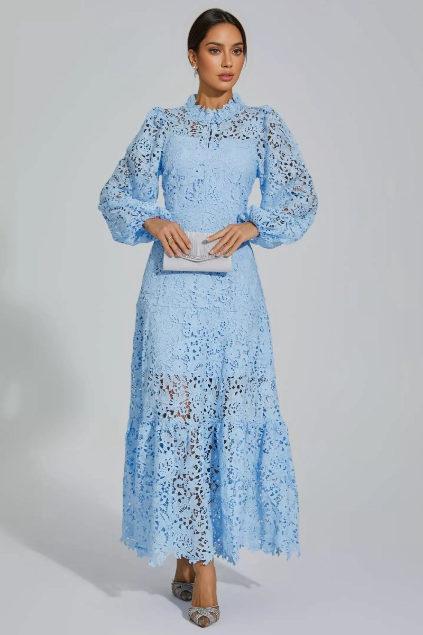 Noma Blue Cut Out Maxi Dress – Ooins
