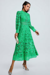 Keryn Green Lace Cutout Maxi Dress