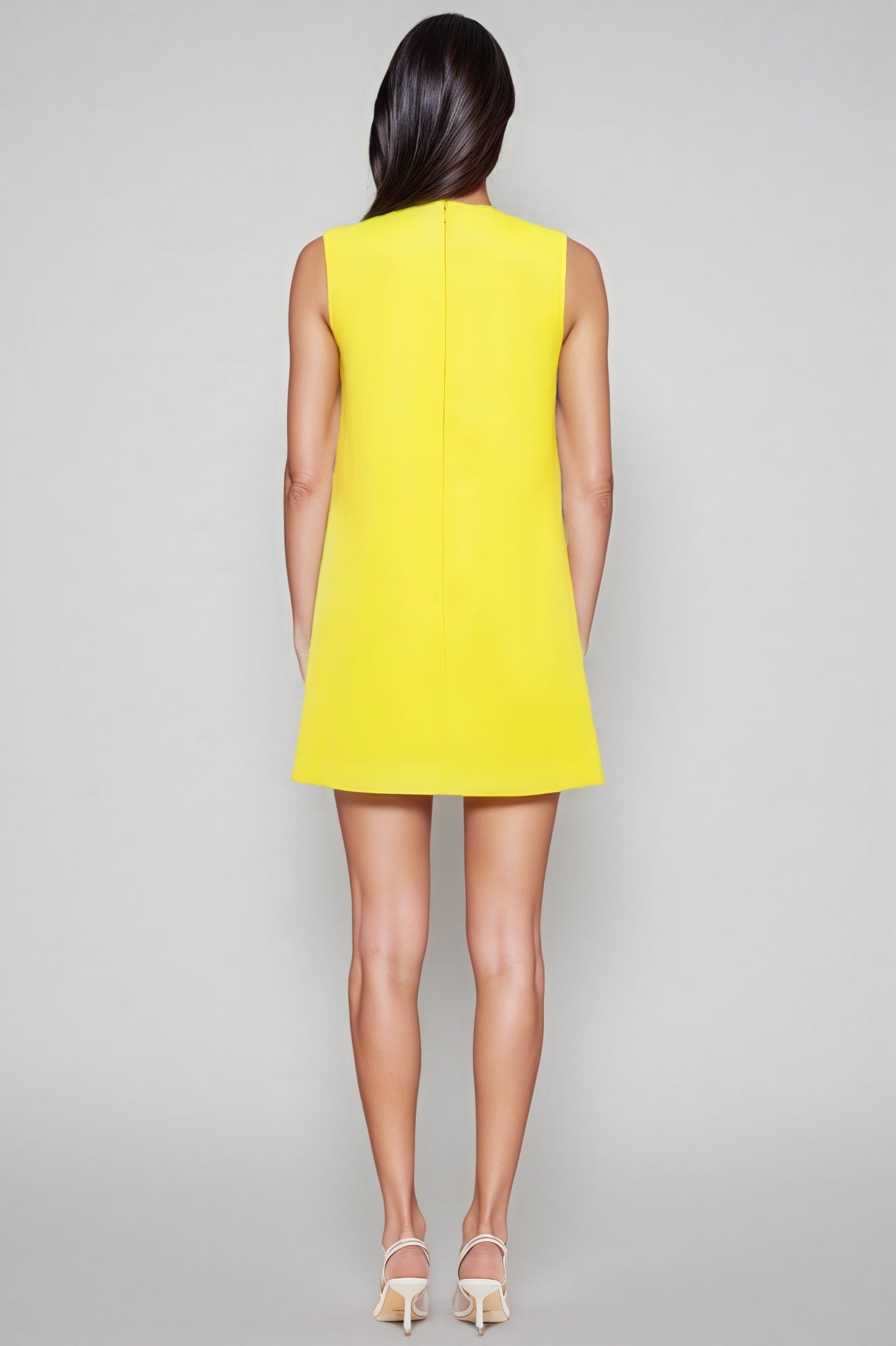 Garrisf Yellow 3D Floral Mini Dress