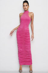 Jackea Rose Red Diamond Maxi Dress