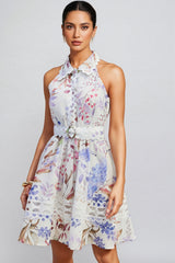 Helena Floral Print Sleeveless Mini Dress