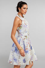 Helena Floral Print Sleeveless Mini Dress