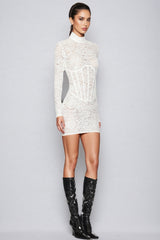Emilsf Lace Jacquard Mini Dress