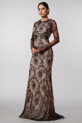 Remington Mesh Fishtail Maxi Dress