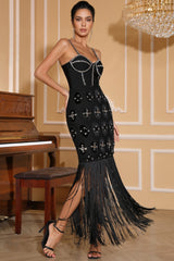 Sar Beaded Velvet Lace Maxi Dress