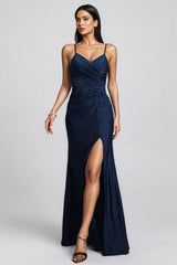 Jomi Navy V-Neck Maxi Dress