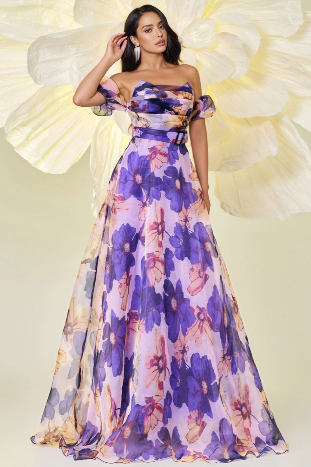 Isabe One Neck Print Maxi Dress