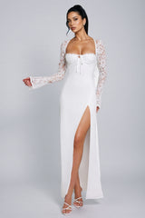 Heli Lace Split Maxi Dress