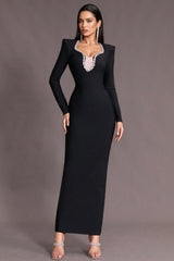 Miamor Diamante Stretch Maxi Dress