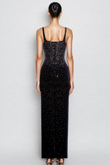 Fawke Rhinestone Sleeveless Maxi Dress