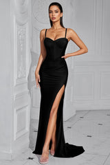 Kevin Black Split Maxi Dress