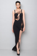 Brielle Mesh Bandage Midi Dress