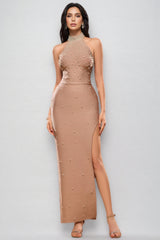 Niaca Pearl Bandage Maxi Dress