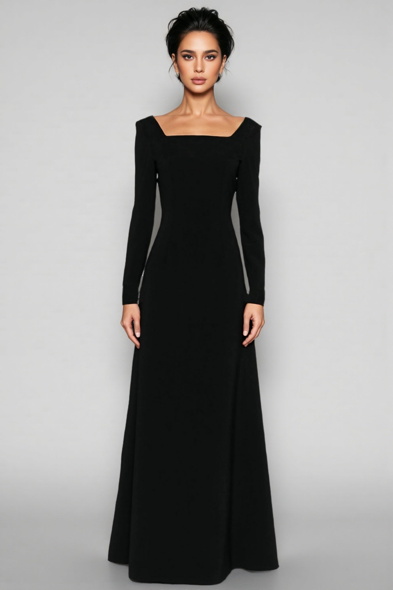 Amai Solid Colour A-line Maxi Dress