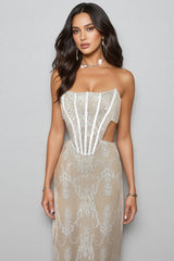 Ivran Sleeveless Lace Maxi Dress