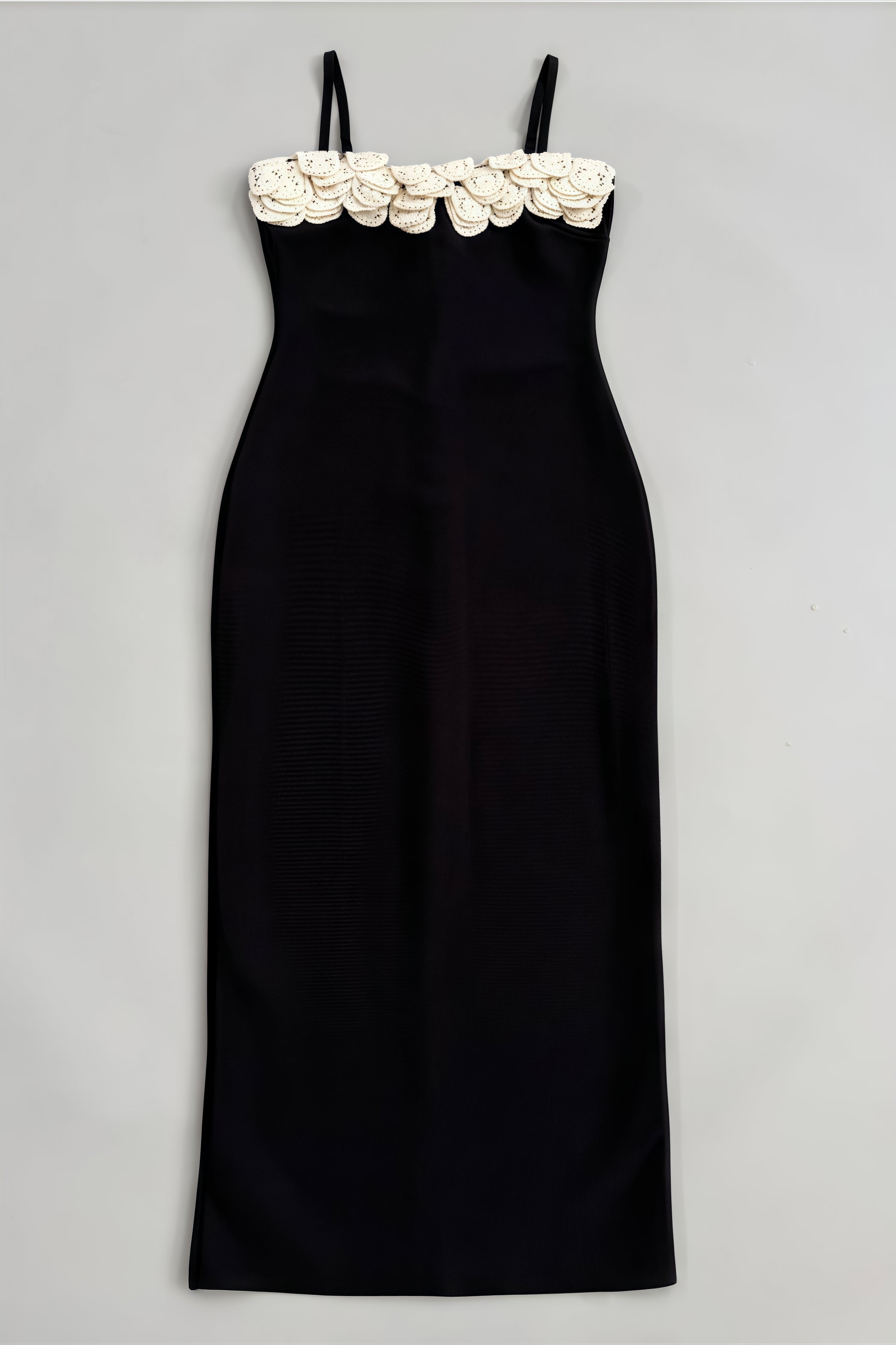 Zoratd Black Strapless Lace Bandage Midi Dress
