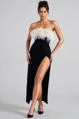 Ellery Feather High Slit Midi Dress
