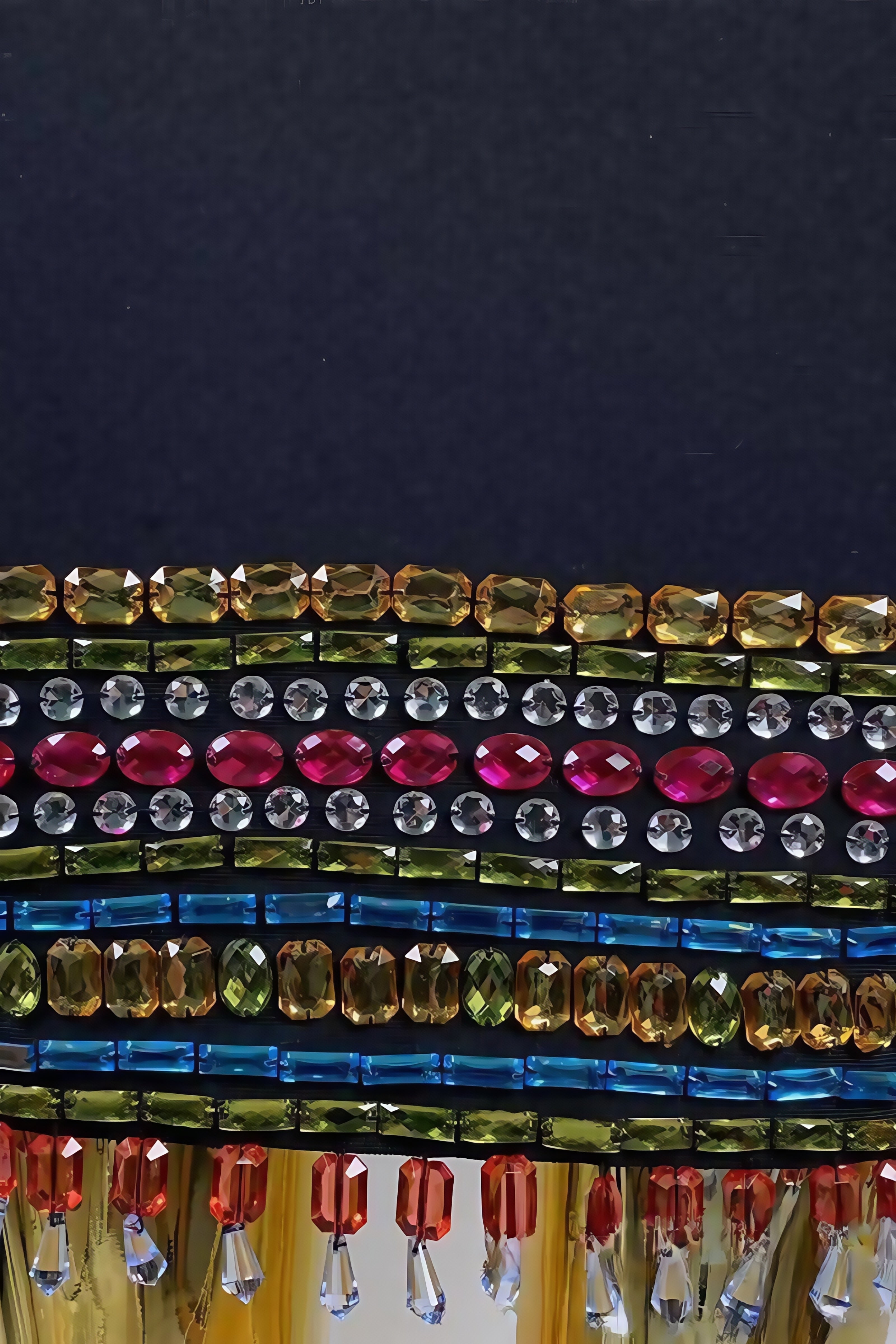 Kirand Colourful Diamonds Halter Mini Dress