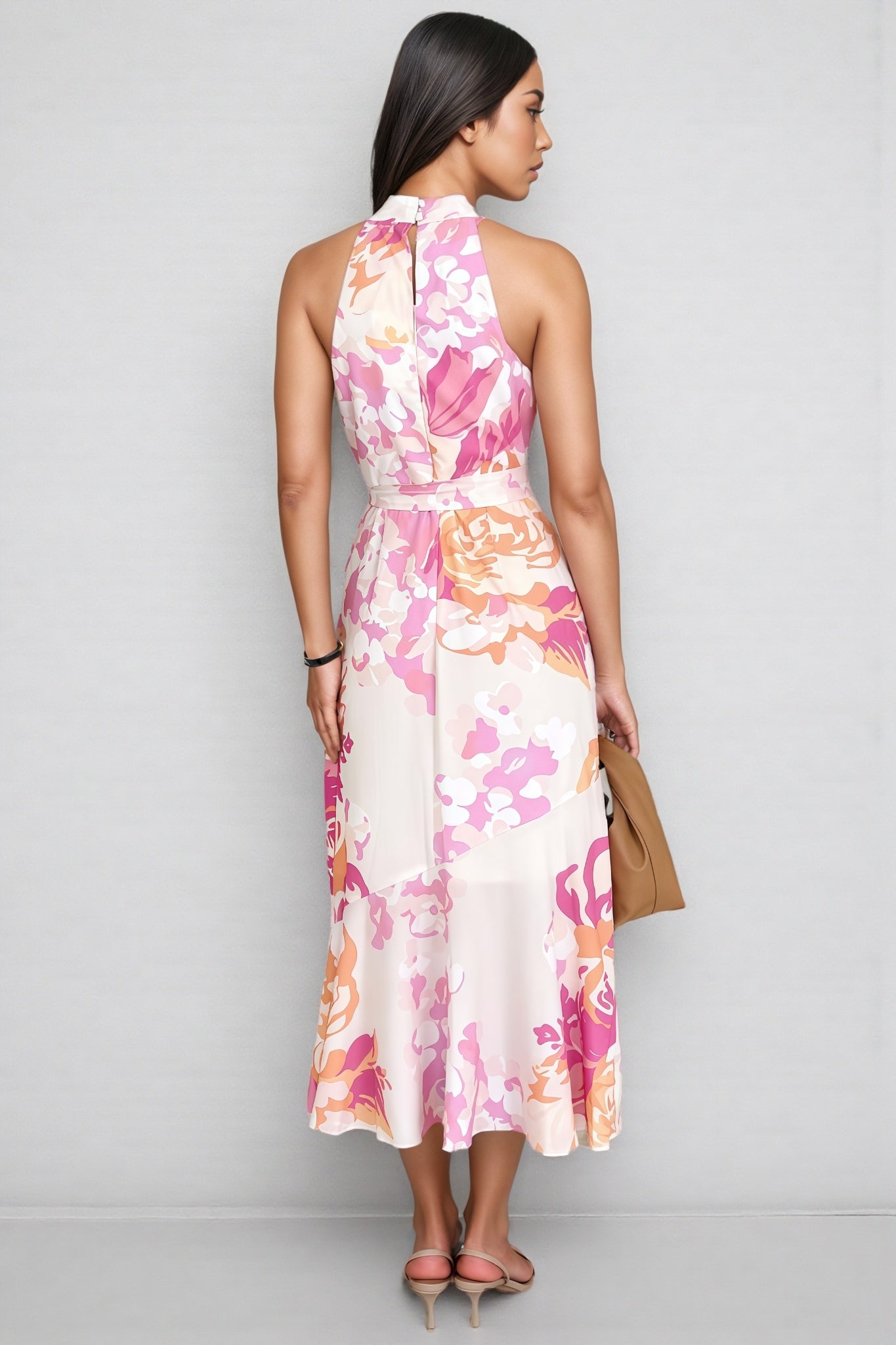 Maude Printed Split Tie Maxi Dress