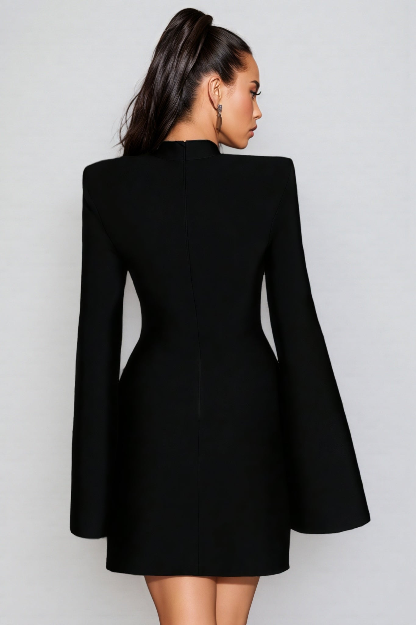 Selene Black Bandage Diamond Mini Dress