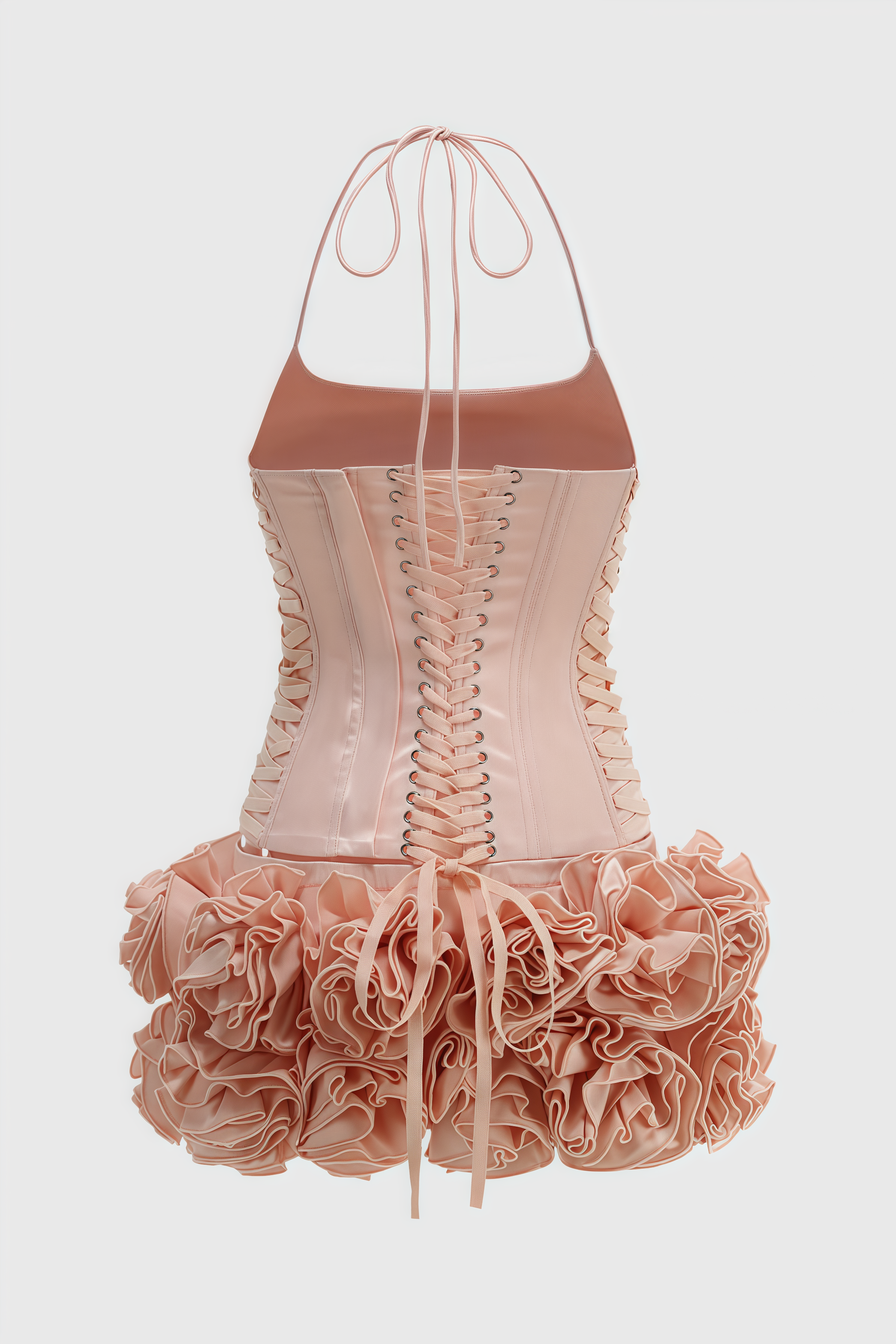 Islaye 3D Floral Puff Mini Dress Two Piece Set