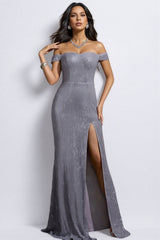 Rielld Sequined Split Fishtail Maxi Dress