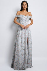Elza One-Shoulder Floral Maxi Dress