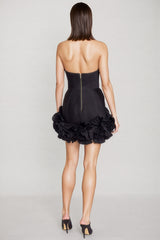 Alex Black Floral Sheath Mini Dress