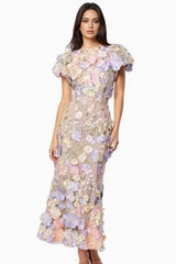 Verity 3D Lace Maxi Dress