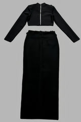 Calia High Neck Top Maxi Dress Two-Piece Set