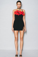Radcliffe 3D Floral Bandage Mini Dress