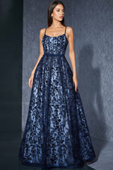 Ari Blue Strapless Mesh Maxi Dress