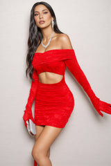 Nanc Lace One Shoulder Mini Dress
