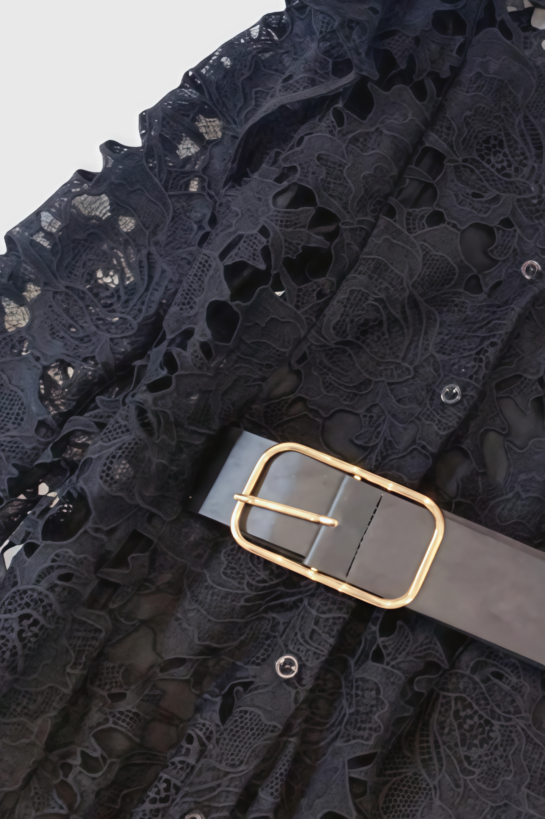 Victoirk Lace Butterfly-Sleeve Midi Dress