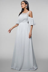 Calyxn White Short Sleeve Maxi Dress