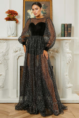 Caspian Sequin Mesh Maxi Dress