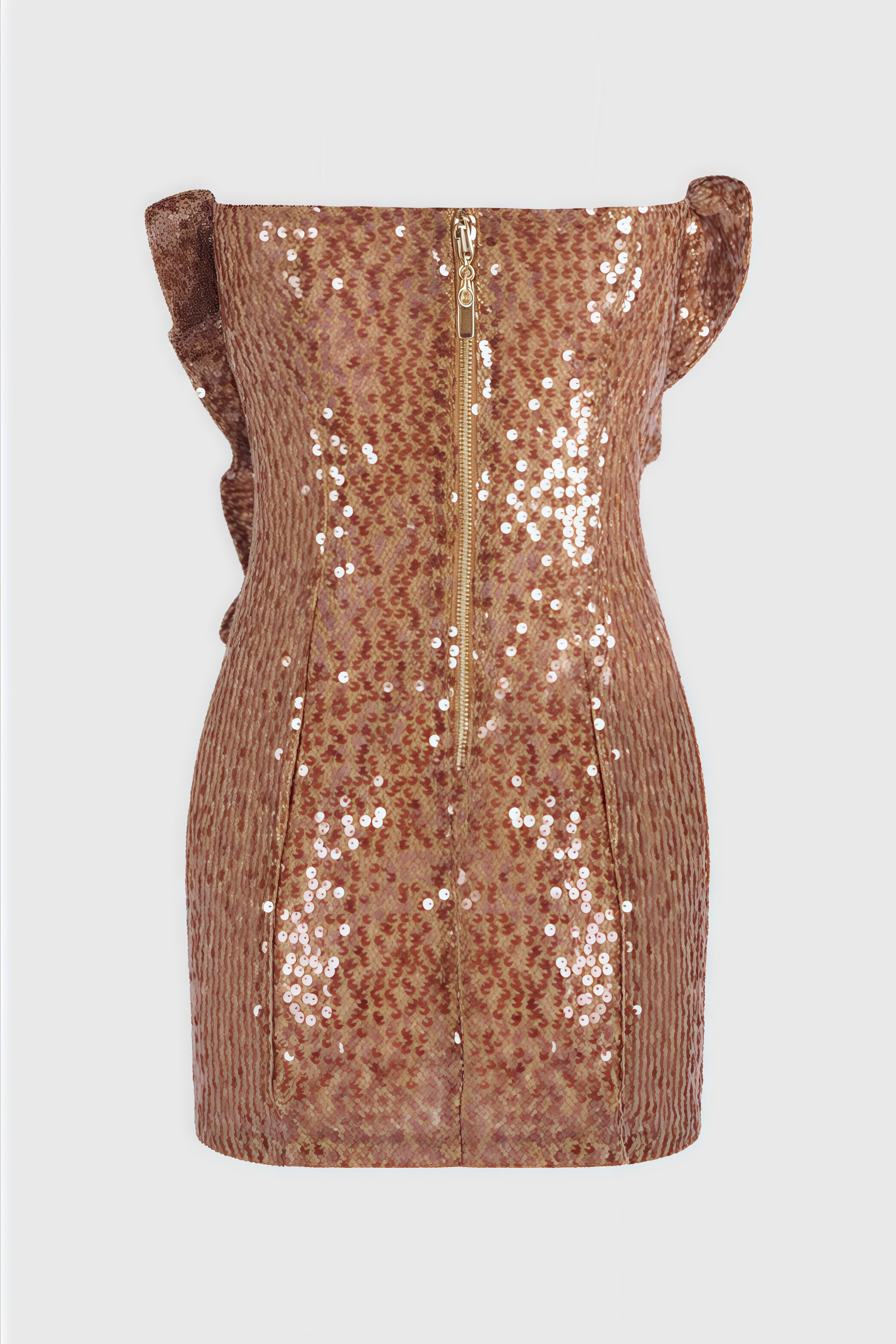 Jovilk Sequin 3D Flower Ruffled Mini Dress
