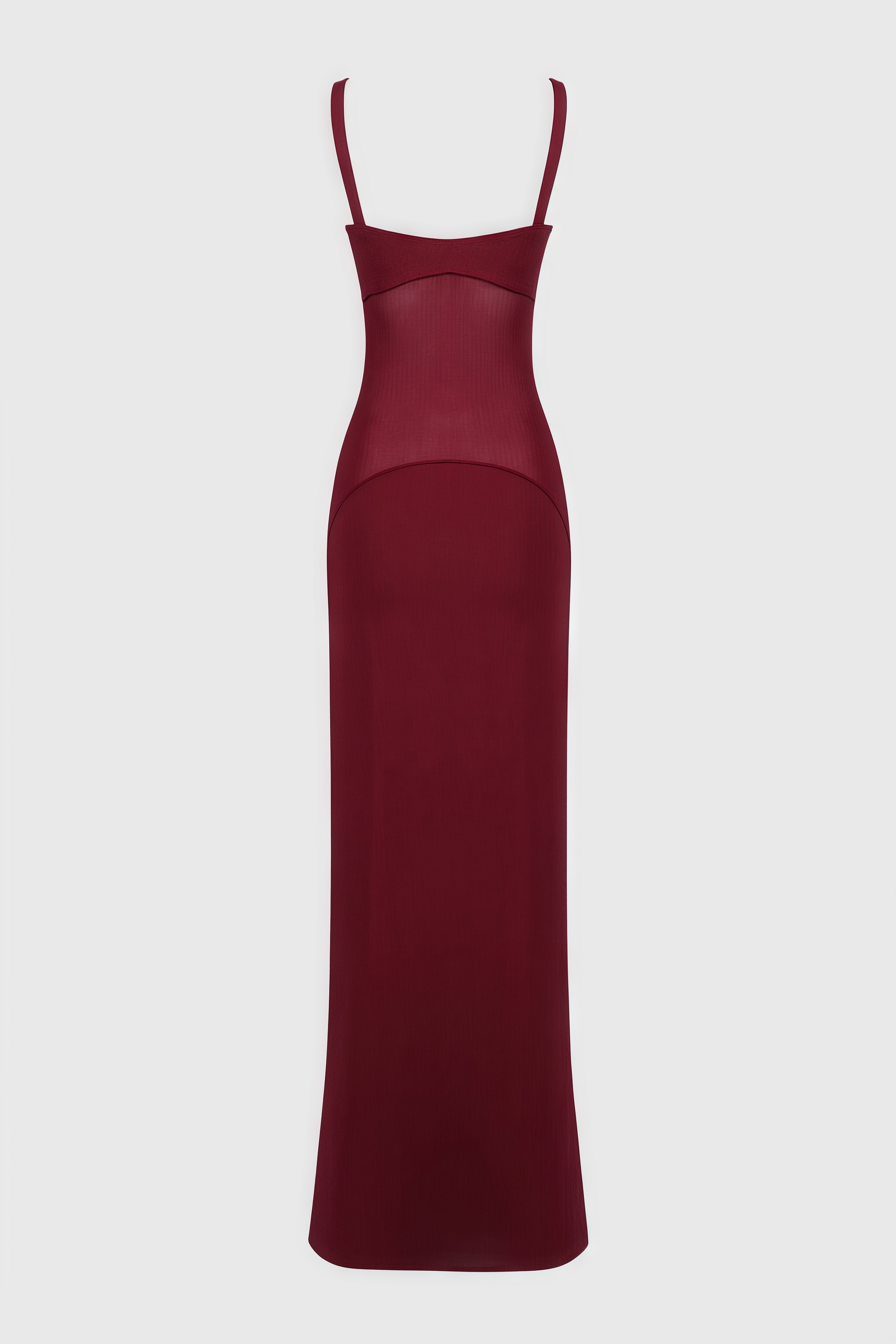Eirand Red Halter Mesh Maxi Dress