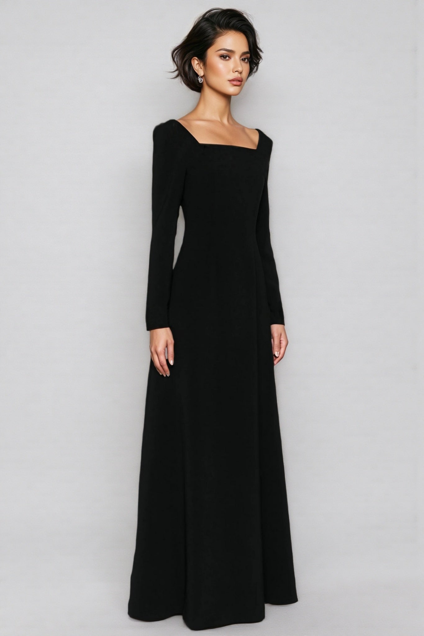 Amai Solid Colour A-line Maxi Dress