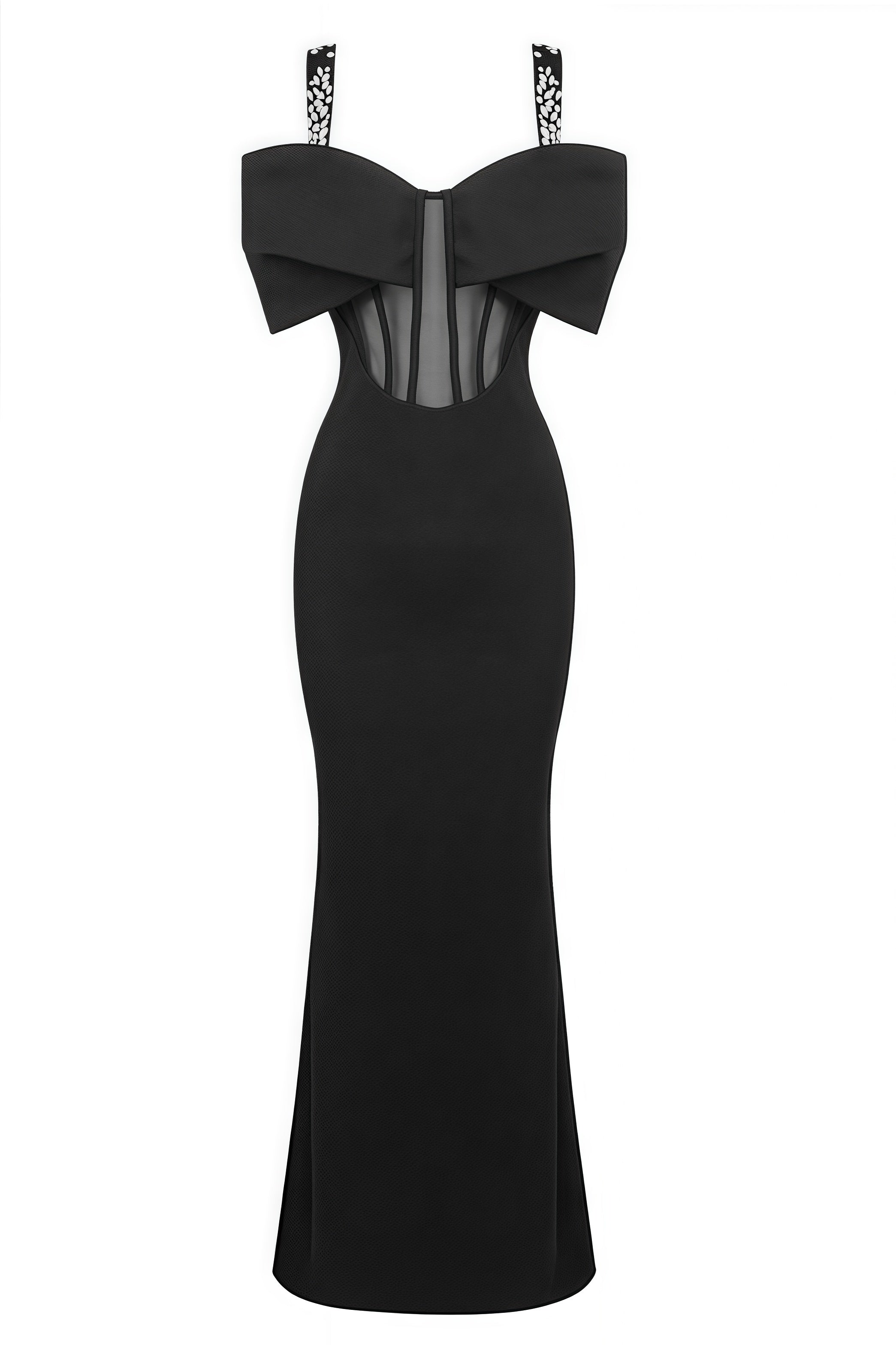 Valo Lace Studded Maxi Dress