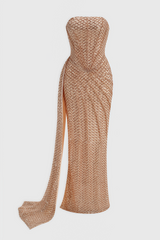 Janeta One Shoulder Side Split Maxi Dress
