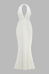 Dorirs Deep V 3D Floral Maxi Dress