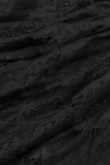 Bastien Black Lace Floral Maxi Dress