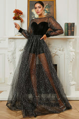 Caspian Sequin Mesh Maxi Dress