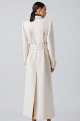 Cecily White Back Split Coat